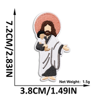 Patchs brodés en stock du fabricant, best-sellers transfrontaliers, motif croix colombe de dessin animé, phrases anglaises d'énergie positive