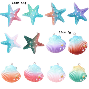 Starfish Shell Resin Pendant <b>Charms</b> <b>for</b> Jewelry Making DIY Earrings Necklace <b>Bracelet</b> Handmade Keychain Accessories Colgantes - Product Image 6