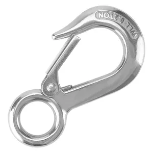 Eye Safety Snap Hook Stainless Steel 304 Lifting Grab Hooks Rigging Accessory 0.2T Eye Slip Hook With Latch