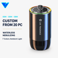 Умный автомобильный/домашний аромадиффузор-освежитель воздуха с USB-зарядкой, из алюминиевого сплава, 3 режима распыления, проекционная лампа-звезда