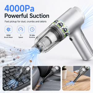 OEM ODM 4000Pa Cordless Handheld <b>Car</b> Vacuum Cleaner Air <b>Blower</b> Inflator 3-in-1 Portable Type-C Rechargeable for B2B Bulk Supply - Product Image 5