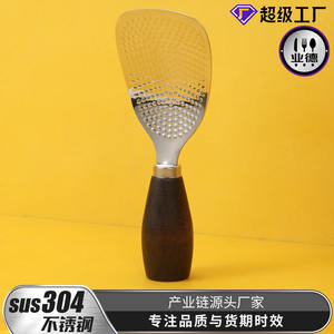 Stainless Steel <b>Rice</b> Scoop With Wooden Handle 304 Food Grade Anti <b>Stick</b> Design For <b>Rice</b> Cooker - Product Image 4