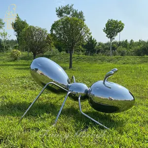 Ant Sculpture Fancyカスタム高品質金属ステンレス鋼アート屋外装飾用無料ヨーロッパ工場直接ファンシーグローバル