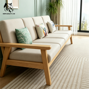Proveedor chino de sofás seccionales de madera de bajo costo, personalizados, con gran stock, envío inmediato, nuevo diseño, muebles para sala de estar. - Product Image 5