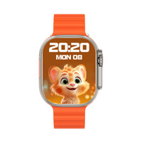 Montre connectée carrée AMOLED BW9Pro avec appels par carte SIM, connectivité cellulaire, caméra rétractable, compatibilité réseau complète