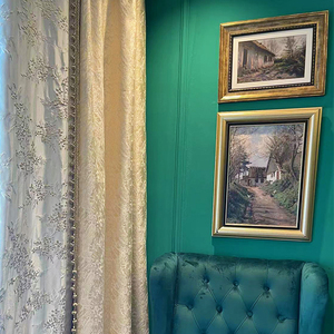 2025 mètres <span class=keywords><strong>blanc</strong></span> Floral haute précision tissu nouveau Jacquard salon rideaux chambre occultant rideaux de confidentialité - Product Image 6