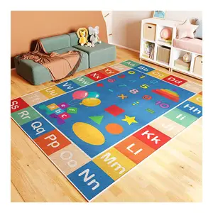 Großhandels preis Custom ized Soft Baby Spiel matte Wohnzimmer Teppich Schlafzimmer Teppich schönes Design Baby Krabbel pad Kinder Teppich