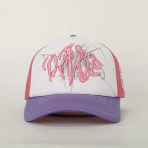 Gorras de camionero de malla de espuma con logotipo bordado de ala corta de 5 paneles a la moda de alta calidad personalizadas al por mayor - Product Image 2