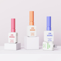 Flacon de vernis à ongles carré givré de 10 ml avec logo personnalisé, emballage cosmétique en verre pour laque gel