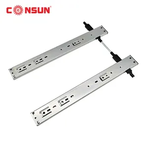 CONSUN nuovo prodotto full extension interlock cassetto hardware cuscinetti a sfera guide per cassetti antiribaltamento