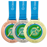 Médaille sportive en alliage de zinc, or, argent, bronze, avec logo personnalisé, médaille émaillée, cadeau, médaillon personnalisé en gros