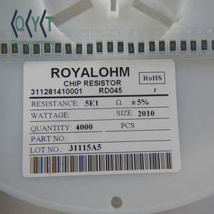 Nouveau Original 2010 <span class=keywords><strong>SMD</strong></span> Résistance <span class=keywords><strong>5025</strong></span> 5.1R Sérigraphie 5R1 Précision J 5% 5R10 F 1% - Product Image 3