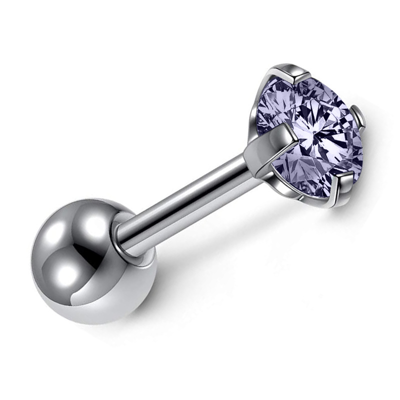 Titane couleur naturelle + Tanzanite claire