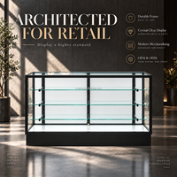 Vitrine en verre verrouillable haut de gamme, armoire en verre commerciale avec étagères en verre réglables pour accessoires de boutique de tabac