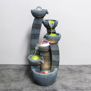 Ideas de Productos Nuevos 2023: Fuente de Agua Decorativa para Exteriores con Forma Geométrica, <span class=keywords><strong>Cascada</strong></span> para Hogar y Jardín, Artículos Decorativos, Fuentes de Jardín - Product Image 5