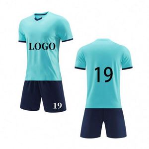 เสื้อฟุตบอลพิมพ์ลายแบบรีดร้อนราคาส่ง เสื้อเจอร์ซีย์ระบายอากาศ แขนสั้น โพลีเอสเตอร์ 100% ชุดฝึกซ้อมและแข่งขัน - Product Image 5