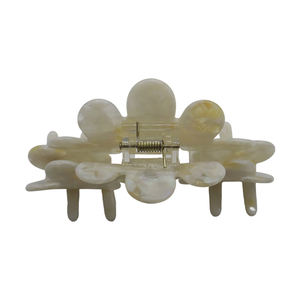 مشابك شعر نسائية جديدة من الأسيتات على شكل بتلات زهور، مشابك شعر معدنية أنيقة وملونة بشعار، إكسسوار شعر كبير الحجم للفتيات - Product Image 3