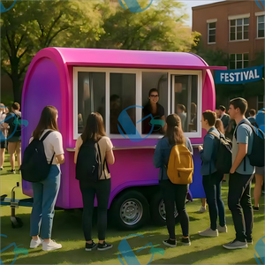 2025 Street Mobile IceCream Cart Remorque de restauration rapide Coffee Van Beer Bar Camion de <span class=keywords><strong>support</strong></span> de nourriture à vendre - Product Image 5