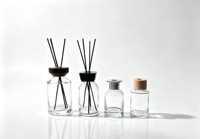 Bouteille diffuseur en verre transparent à corps droit, vente en gros d'usine, 100ml 200ml 300ml, conteneur vide pour arômes, flacon de parfum