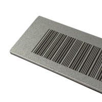 Etiqueta de activo personalizada Código QR Información Impresión UV Etiqueta de metal autoadhesiva