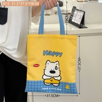 BOTTCOOLA Sac fourre-tout en toile personnalisé avec motif chat pomme, réutilisable, pour étudiants et cadeaux promotionnels d'entreprise