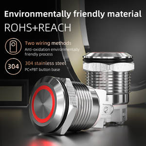 Ce CCC 12V đẩy nút chuyển <span class=keywords><strong>Vandal</strong></span> bằng chứng IP65 đẩy kích hoạt nút kim loại thép không gỉ điện nút 16 Mét 19 Mét - Product Image 4