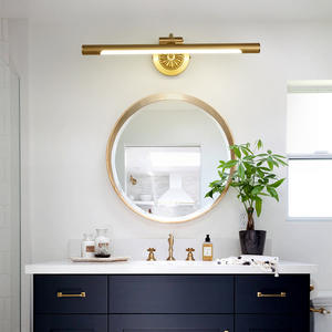 American Minimalist Style All-Copper LED <b>Bathroom</b> Vanity Light Rechargeable Wall Light No Wiring Required Dressing Lighting - Product Image 3