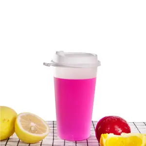 Özel Logo soğuk sıcak içecekler tek kullanımlık plastik kabarcık süt çay kahve meyve suyu kapaklı kupa