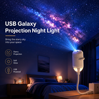 Direkt vom Hersteller USB Mini LED Projektionsnachtlicht mit Touch-Steuerung, Dimmbar, RGB HD Mondprojektion für Heim- und Schlafzimmerdekoration
