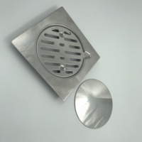 Accessoire de salle de bain en acier inoxydable 304, équipement sanitaire, drain de sol pour machine à laver 10x10cm 15x15cm 20x20cm