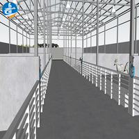 Grange de ferme de structure en acier de conception moderne pour des moutons pour des fermes modernes