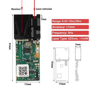 LDL 10m Salida UART Módulo de distancia láser Sensor de rango láser para medición de distancia Mini sensor de distancia láser