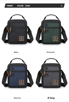 Leichte Oxford Herren-Mode-Umhängetasche mit Mehrfach-Taschen, Crossbody-Schultertasche, Verstellbarer Riemen, Wasserdicht, Langlebig, für Reisen