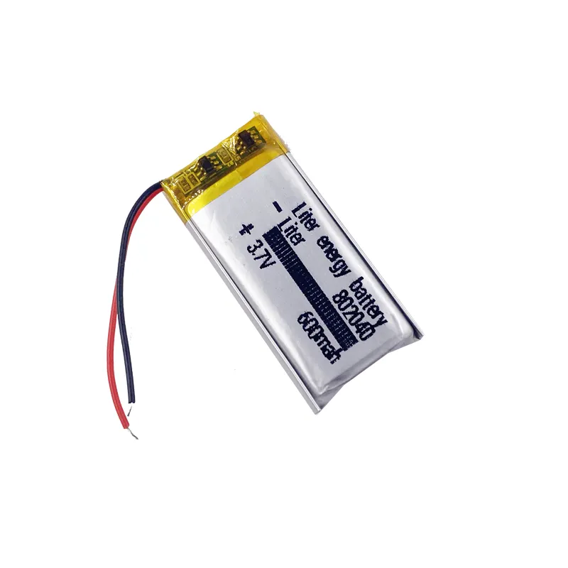 의료 금속 탐지기 용 폴리머 리튬 이온 배터리 3.7V 802040 600mah 충전식 배터리