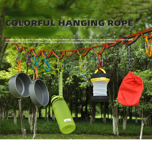 Fournitures de <span class=keywords><strong>camping</strong></span> <span class=keywords><strong>en</strong></span> plein air lanière de stockage de tente colorée corde à linge de <span class=keywords><strong>camping</strong></span> sangles <span class=keywords><strong>arc</strong></span>-<span class=keywords><strong>en</strong></span>-<span class=keywords><strong>ciel</strong></span> pour envoyer des sacs - Product Image 6