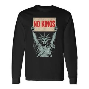 No Kings Statue Of Liberty Resist T-shirt a maniche lunghe - Product Image 1