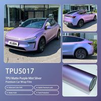 Film de protection de voiture TPU mat gris-bleu, épaisseur accrue, résistant aux intempéries, extensible, anti-jaunissement, finition mate