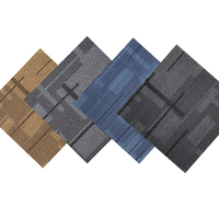 Dalles de moquette carrées adhésives en PP épais amovibles à prix abordable pour bureaux, 50x50 cm, en vente