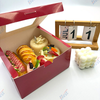 Caja de pastel de papel de grado alimenticio Caja de rebanadas de pastel de embalaje con tablero de pastel de ventana