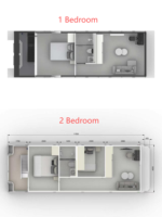 Bateau-maison de 38 pieds, design modulaire, résistant aux intempéries, avec salon confortable, cuisine et salle de bain, idéal pour les loisirs côtiers européens.