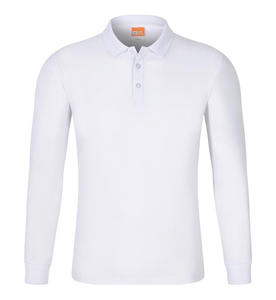 <span class=keywords><strong>Polo</strong></span> personalizzata a maniche lunghe con logo stampato t-Shirt 100% <span class=keywords><strong>Polo</strong></span> da <span class=keywords><strong>uomo</strong></span> in <span class=keywords><strong>cotone</strong></span> bianco a maniche lunghe - Product Image 2