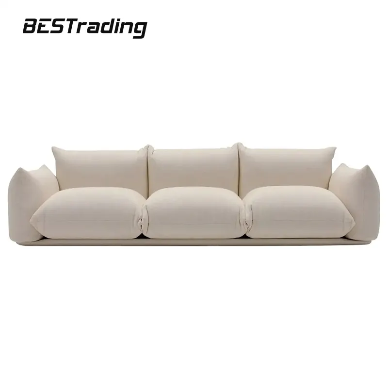 house furniture living room modern reclining 3 seats cream colored fabric candy sofa set