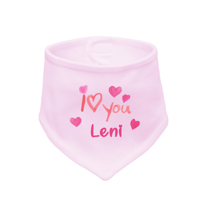 Bavaglino per neonati con il nome "I Love You" (Ragazza) - Product Image 2