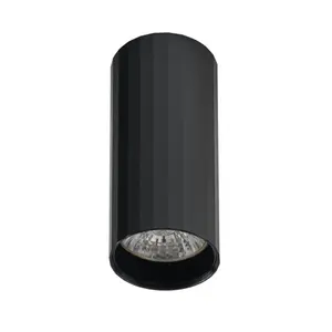 黑色表面安装筒灯GU10聚光灯铝MR16外壳套件，用于35w 50w卤素灯泡