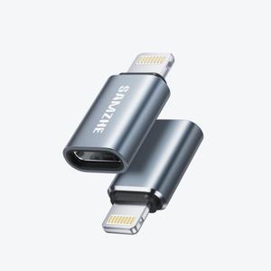 SAMZHE อะแดปเตอร์ OTG อะแดปเตอร์แอปเปิลปลั๊กตัวแปลงการชาร์จข้อมูลแบบตัวผู้เป็นประเภท-C หญิงเหมาะสำหรับไอโฟน 14/13/12/11/X/8 พลัส - Product Image 1