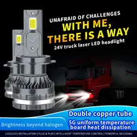Ampoule de phare LED super lumineuse DC 12~80V 24V H1 H3 H4 H7 9005 HB3 9006 HB4 150W 48000LM pour camion et système d'éclairage antibrouillard