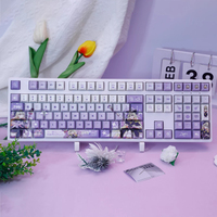 Capuchons de touches de clavier à thème de jeu Moria Ruruka, 120 touches, profil Cherry, clavier mécanique PBT, capuchons de touches personnalisables sur le thème de l'anime