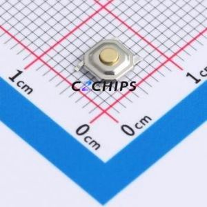 TS011-TBW1FH1.6 Tactile Switch SMD-4P,5.2x5.2mm Switch Single Pole Single Throw Round Button 2.5N Vertical Mount - Product Image 1