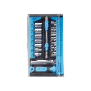 Juego de destornilladores de trinquete, 39 piezas, kit de herramientas manuales con enchufe hexagonal de 1/4 pulgadas para mantenimiento del hogar con estuche rígido - Product Image 1