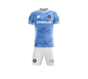 Синяя Футбольная форма на заказ с цифровым логотипом, футбольные майки, сублимированная баскетбольная форма для спортивной команды - Product Image 3